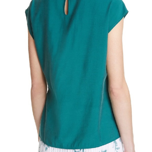 Riella Asymmetrical Twist Neck Top In Jade - Picture 2 of 6